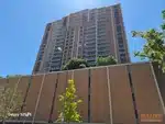 Exterior of 61-year-old luxury high-rise condominium building in South Plaza neighborhood of Kansas City, MO — 64112