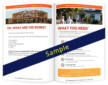 Inner pages sample - 30 Min. Homebuyer's Major Items Inspection