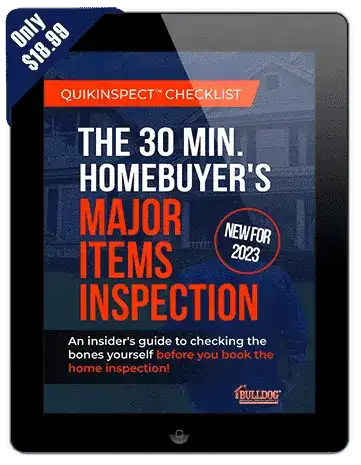 30 min homebuyers major items inspection checklist
