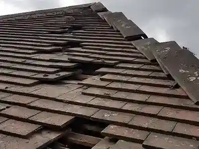 missing concrete roof tiles
