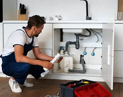 checking the plumbing using a house inspection checklist