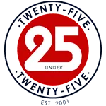 top 25-under-25 badge