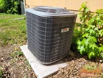 Seized AC condenser at home inspected in Grandview, MO — 64030 (38.8845N, 94.5396W)