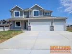 Exterior of new construction home in Oak Run Community subdivision of Olathe, KS — 66061 (38.8587N, 94.8798W)