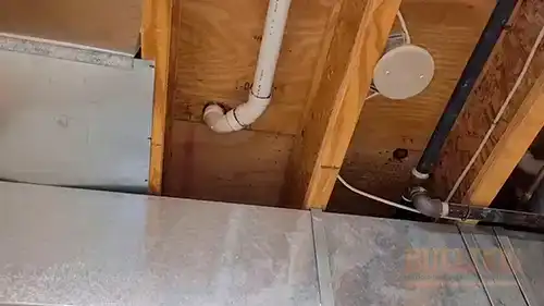 Leaking water at guest bathroom sink drain - Overland Park, KS inspection