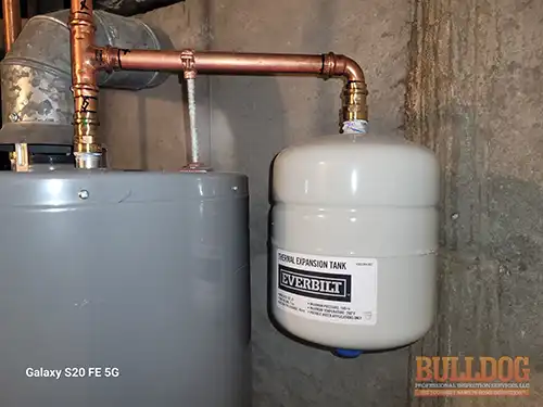 Expansion tank example - Creekwood, Grandview, MO - December 2025 - 16-year-old
