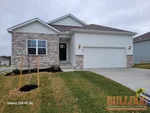 Exterior of new-construction ranch-style home in Alexander Creek subdivision of Raymore, MO — 64083 (38.8090N, 94.4029W)