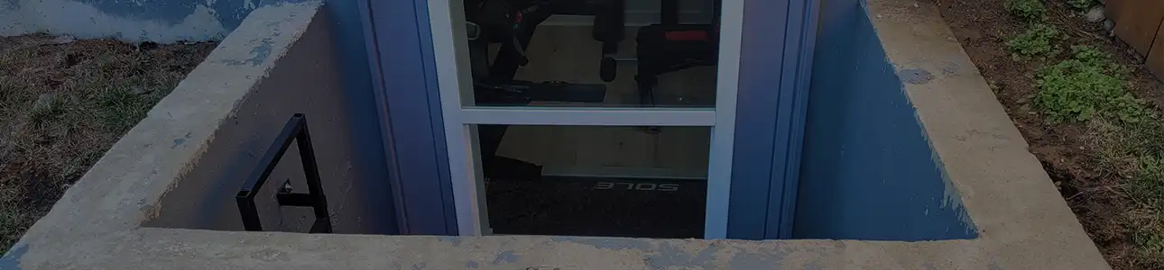 Egress window well in Genesis Place at Green Hills of Kansas City, MO – 64154 (39.26752550N, 94.62590120W)