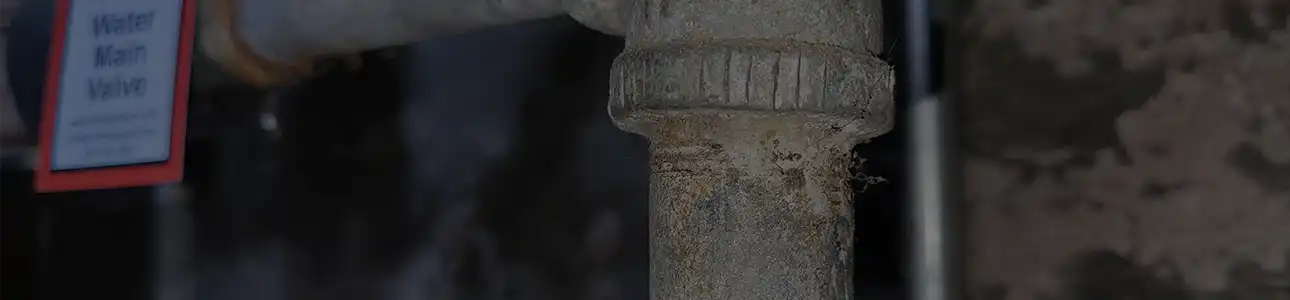 Galvanized water pipes in South Orchard Home subdivision of Independence, MO — 64050 (39.09985470N, 94.40040750W)