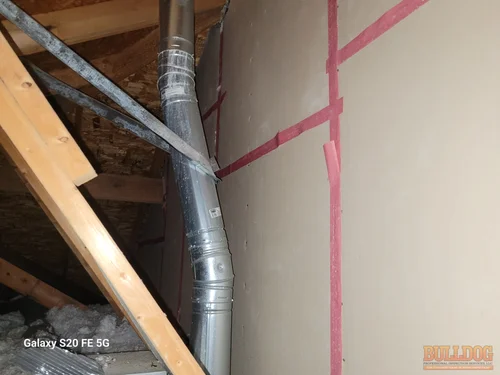 Image of area separation wall at Bradford Trails duplex in Olathe, KS 66062 – February 3, 2026