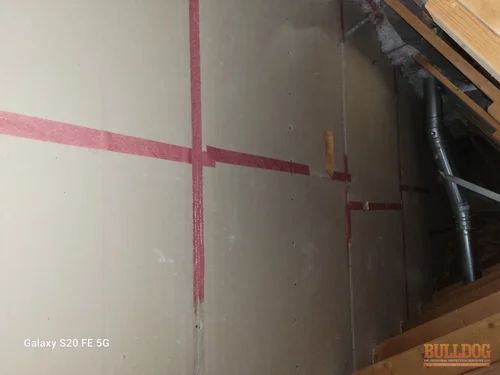 Image of attic fire separation wall at Bradford Trails duplex in Olathe, KS 66062 – February 3, 2026